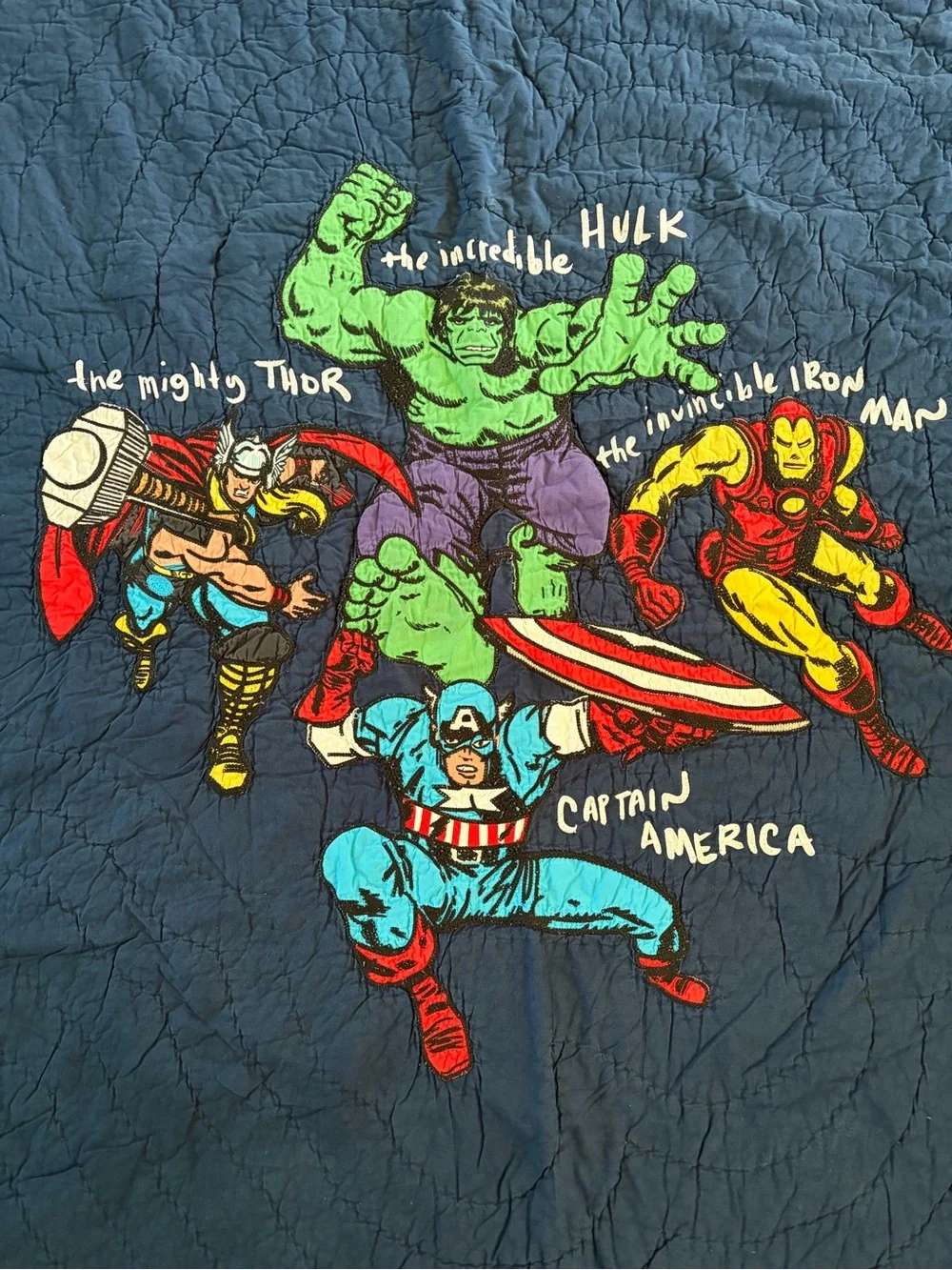 Pottery Barn Kids Full/Queen Marvel Superheroes Quilted Cotton Quilt 86x86